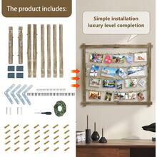 Photo Display Board With 35 Clips Wooden Picture Frame Collage Decor Table Wall Hanging Decoration Pictures Organizer Wood Holder Hanging Photos, Artworks, Postcards, Greeting Cards (Wood) - 木頭 - 查看 4