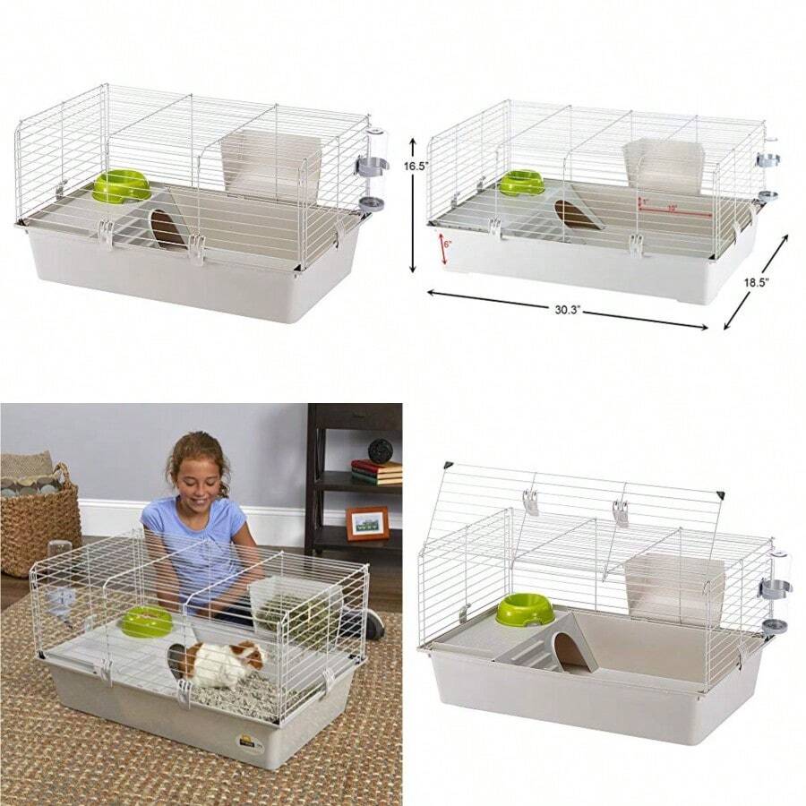 Pig Cage Grey, 2026 year - Jaula de cobayas 76 cm de largo - Ver 1