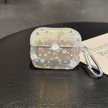 Funda protectora con diseño floral colorido compatible con el estuche de carga inalámbrica de Apple, resistente a arañazos y golpes - transparente - Ver 9