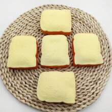 1pc New Bread Slice Squeeze Toy, Realistic Food Flour Stress Relief Rebound Toast Squishy, Cross-Border Product - Multicolor - View 9