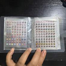 4800件可愛迷你貼紙套裝附收納本（含鑷子）便攜透明塑膠材質 多款精緻圖案 適合DIY手帳與貼紙本 筆記本與相簿創意文具裝飾用品 - 貼紙 - 查看 9