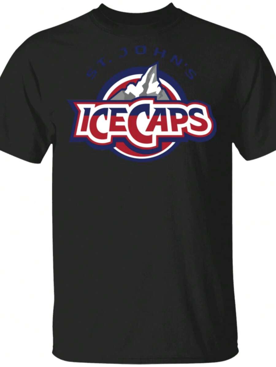 St. Johns IceCaps Logo T-Shirt - Happy Spring (2) - 黑色 - 查看 1
