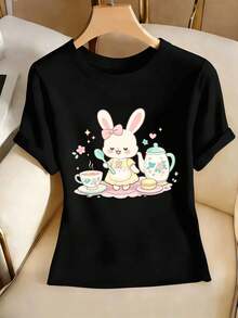 Women T-Shirts - Black - View 2
