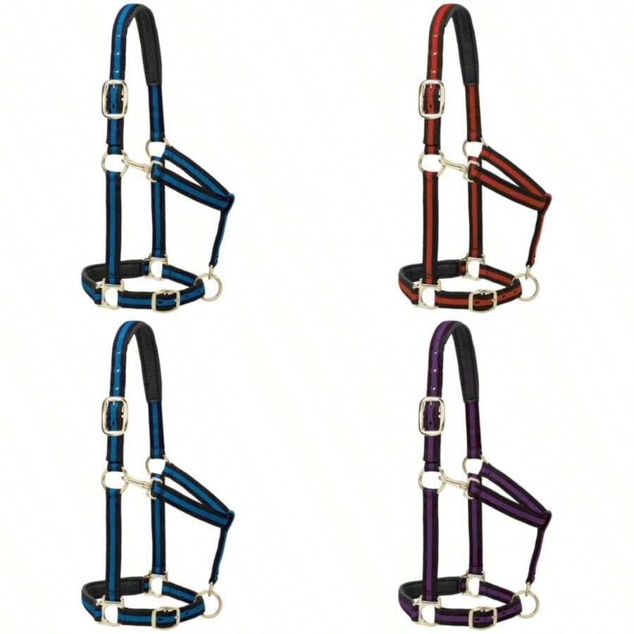 Weaver Caballo Acolchado de Nailon Ajustable para Caballo Azul 2 5 cm de Ancho - Azul/Negro - Ver 1