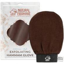 Natural Elephant Exfoliating Hammam Glove Face and Body Exfoliator Mitt Chocolate Brown - Chocolate Marrn - Ver 9