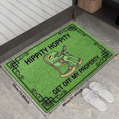 Single Pack, Non-Slip Back, Machine-Washable Polyester Home Decor Floor Mat, Bathroom Mat, Fun Design Easy-To-Clean Bathroom Mat.