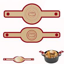 1pc Silicone Bread Proofing Basket, Oval & Round Silicone Baking Mat Bread Dough Proving Tray With Long Handle For Easy Transfer - View 14