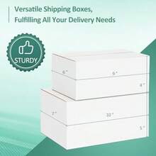 Eupako - Paquete de 30 cajas de envío pequeñas de varios tamaños 15 piezas cada una cajas de cartón corrugado cajas de cartón para embalaje para pequeñas empresas envío - Blanco - Ver 6