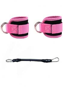 3pcs Butt Lifting Trainer Set, Including Power Rack, Glute Kickback, Ankle Resistance, Elastic Trainer, Ankle Strap, Leg Resistance Bands, Body Shaping & Slimming - Pink - View 10