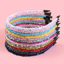 8 Peças Faixa de Cabelo Colorida com Lantejoulas Y2K Dopamina para Mulheres, Acessórios de Cabelo Versáteis, Doces e Bonitos para Uso Diário, Festa, Dança, Presente - Série de Coração de Lantejoulas e Resina de Cristal, Série de Estrela de Cinco Pontas, Viagem, Aniversário - Multicolorido - Visão 11