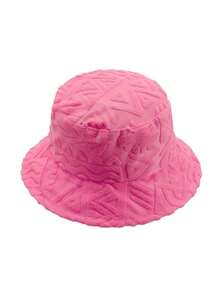 1pc Polyester Casual Street Style Sun Wave Pattern Bucket Hat, Suitable For Spring, Summer, Autumn And Winter - Màu hồng nhạt - Xem 6