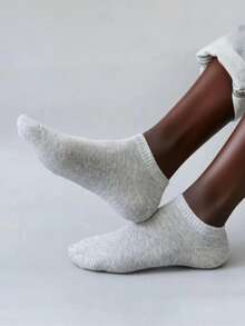 1/5/10/15/20/30 Pairs Unisex Socks, Sports Socks, White/Black/Grey Ankle Socks, Invisible Socks, Solid Color Simple Fashion, Suitable For Daily Casual Wear - Multicolor - View 2
