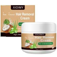 Xioimy 一次性使用、長效光滑 6 個月，50g 椰香除毛霜，快速溫和無痛，適用於胸部、腿部與手臂，瞬間除毛，半永久光滑且無殘留 - 膏狀 - 查看 11