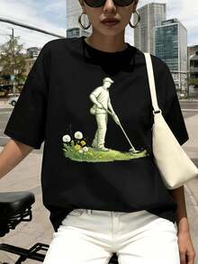 Women T-Shirts - Black - View 1