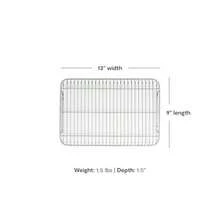 Estante de refrigeración de acero inoxidable Caraway 9 x 13 pulgadas para enfriar productos horneados glaseado y más diseñado para caber en nuestra pequeña charola para hornear acero inoxidable - Acero inoxidable - Ver 4