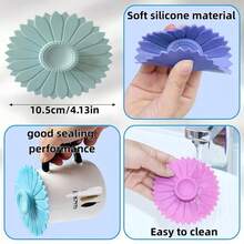 18/3/2/1pc Reusable Silicone Stretch Lids Fit For Jars And Bowls - Multiple Colors - View 6