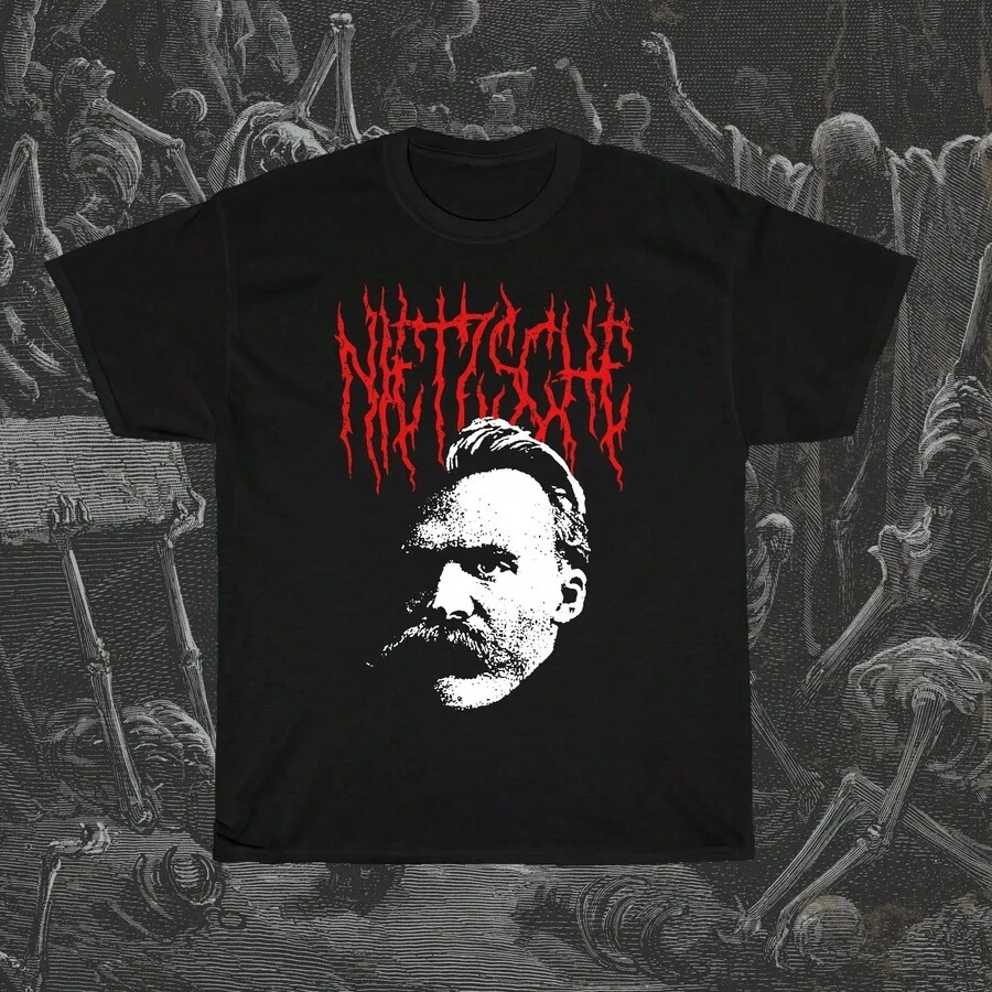 Camiseta de Filosofía de Friedrich Nietzsche Philosopher.jp - Negro - Ver 1