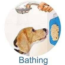 3 paquetes de Tapete para lamer para mascotas, para gatos y perros, de 20 cm con ventosas, tazón de alimentación lenta, para entrenamiento, baño y aseo, tamaño grande - Multicolor - Ver 2