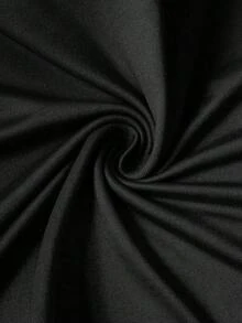 Camiseta de manga corta con cuello redondo para hombre, estilo holgado y a la moda, adecuada para el verano. - Negro - Ver 6