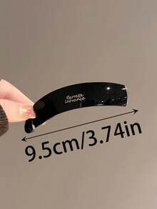 3入/1入 女款 9.5cm/3.74in 黑棕白輕量塑膠香蕉髮夾，時尚百搭高級優雅極簡純色髮爪，適用於日常出遊、休閒、派對、通勤、海邊度假、馬尾、盤髮、洗臉、洗澡、化妝、穿搭，髮飾配件 - 彩色 - 查看 4