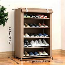 Large Capacity Multi-Tier Dustproof Shoe Rack - Perfect Home Organization, Ideal Christmas/Halloween Gift Shoe Rack With Dust Cover - Multicolor - View 12