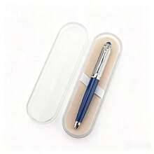 Bút bi mực xanh cao cấp, kẹp bạc họa tiết, ngòi 0.7mm, mực xanh viết trơn tru, bút ký tên bằng kim loại, thích hợp cho văn phòng phẩm, trường học, quà tặng. - 148B - Xem 6
