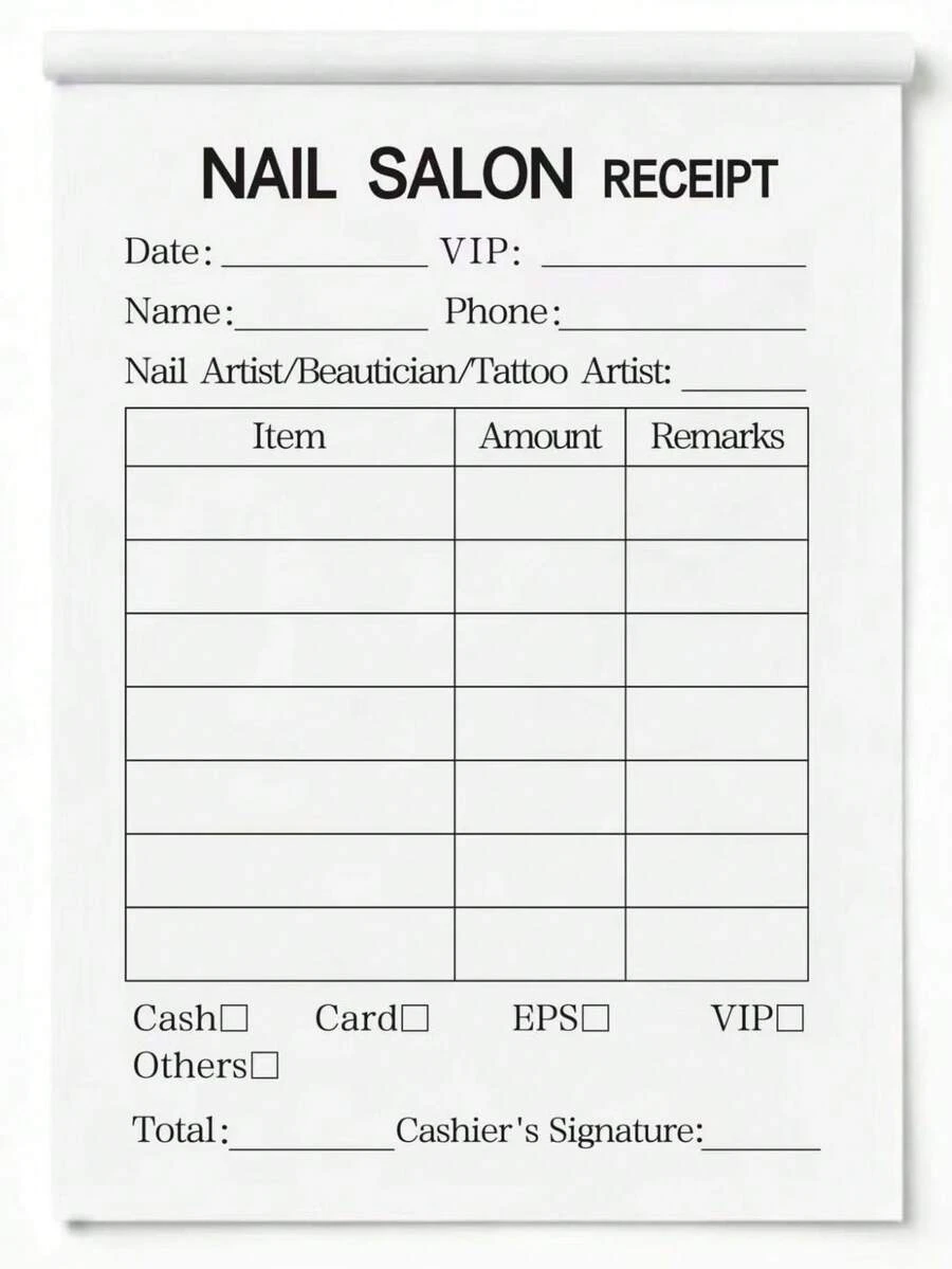 1pc/2pcs, Nail & Eyelash Salon Order & Account Book - A - View 1