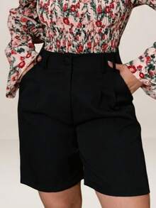 Women's Tailored Bermuda Shorts - 黑色 - 查看 8