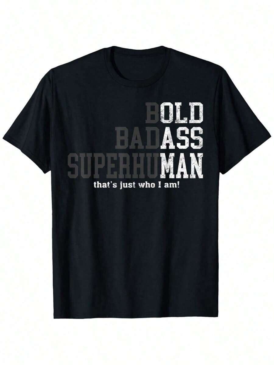 Funny Old Saying Gag Dad Fathers Day Printed-Shirt Men's Printed-Shirt 180g% Cotton Round Neck Casual Men's Outdoor Short-Sleeved-Shirt Vintage Classic Street Men's Short-Sleeved-Shirt New Year Father's DayHalloween Daily Four Seasons Wear Holiday Gifts Tee Shirts Western Men Clothes Camisas Para Hombre Graphic Tees Women Clothes Summer Tops Summer Clothes Graphic Tees - màu đen - Xem 1