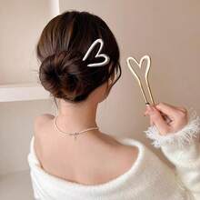 3/1 piezas Pinza de pelo de aleación en forma de U con perlas para mujer, accesorio de peinado elegante y minimalista de alta gama, accesorio de pelo de diseño de moda de nicho lujoso y ligero, adecuado para Hanfu, Cheongsam, uso diario, fiestas, citas y otras ocasiones - Multicolor - Ver 3