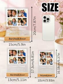 Customized Photo Plaque With Personalized Image And Text, Wooden Or Acrylic Base, Handmade Scratch-Resistant Acrylic Decor For Home, Bedroom, Desktop And Office Display, Unique Personalized Gift - Multicolor - View 11