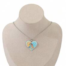 1 pieza Collar con corazón de Bluey 2026 con estampados de Bingo, estilos aleatorios, accesorio versátil diario para regalos de fans en múltiples festividades. (Estilo aleatorio) - Multicolor - Ver 10