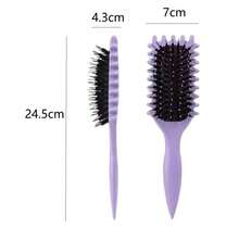 1 Peça Escova de Cabelo Modeladora com Mola, Escova de Cabelo com Almofada de Ar para Massagem, Pente de Cabelo de Onda Grande, Viagem, Aniversário - Multicolorido - Visão 4