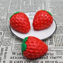 逼真草莓挤压玩具，TPR减压挤压球，新奇玩具，节日礼物，软萌减压玩具，Needo，黄油软萌玩具，奶酪软萌玩具 - A - 查看 5