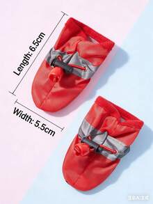 4 Sets Small Dog Waterproof Shoes - Quick Drying, Low Water Absorption, Protect Pet Paws, Keep Dry, Christmas Gift - Multicolor - View 11