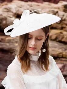 1pc Women's Vintage Charming Fascinator Hat, Suitable For Weddings, Church, Cocktail Parties, Derby Horse Racing, Tea Parties, Summer Sun Hat Accessory - A - View 15