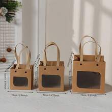 10 piezas/5 piezas Bolsas de regalo con ventana transparente, bolsas de regalo lindas y elegantes adecuadas para regalos pequeños, juguetes, y diversas ocasiones - multicolor - Ver 5