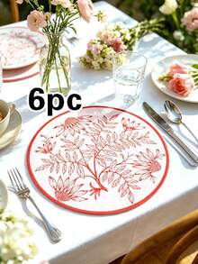 1/4/6pcs Spring & Summer Daisy, PVC Gold Foil Coasters & Cup Mats, Suitable For Home Dining Table Decor, Tea Cup Heat Insulation Pads, Protect Tabletop, Home Kitchen Tea House Coasters, Minimalist Style Coasters, Wedding Party Coasters - Multicolor - View 12