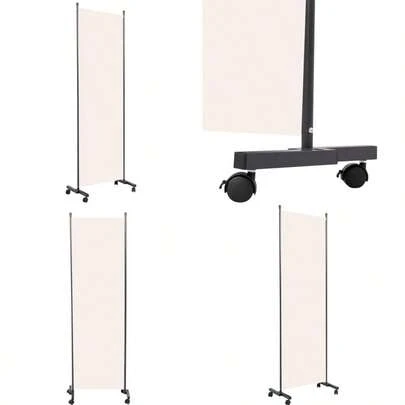 Divisor de habitación portátil de 22 pulgadas y pantallas plegables de privacidad separador de pared de un solo panel para separación de habitaciones panel divisor de habitación de tela no empotrado