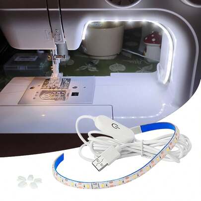 Dải đèn LED cho máy may, cấp nguồn qua USB, có chức năng điều chỉnh độ sáng bằng cảm ứng. Phù hợp với tất cả các loại máy may trên thị trường, điện áp 5V. Có thể dùng làm đèn soi gương.