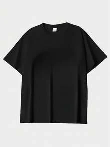 T-shirt homme ample, style hip-hop, imprimé au dos, coupe confortable et décontractée, idéal au quotidien, pour un look décontracté à la maison, en toute saison. - Dos noir 2 - Voir 6
