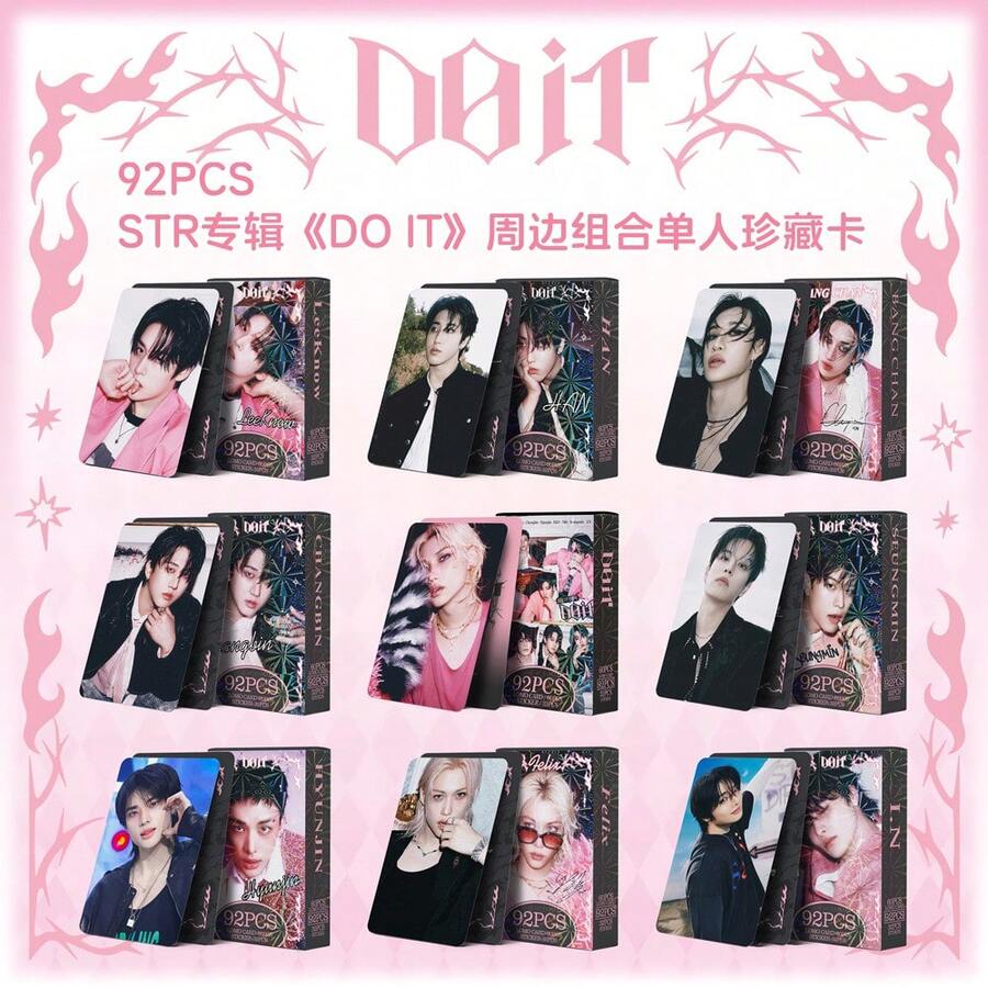 1张随机92张新专辑DOIT小卡、I.N明星贴纸、LOMO卡、Katseye应援棒、小卡、K-Pop、Katseye小卡