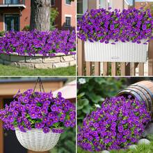 1 Piece Artificial Colorful Eucalyptus Plant, Suitable For Spring/Summer Outdoor Decor, Lifelike Silk-Like Material, UV-Resistant, Can Be Used For Outdoor Home, Porch, Patio, Window, Yard Decoration, Applicable For Home Garden, Porch, Outdoor Decor, Garden Decoration. - Purple - View 2