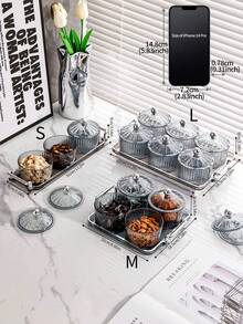 1pc Living Room Fruit Tray Coffee Table Fruit Basket Dried Fruit Box,Kitchen,Christmas Gift - Light Grey - View 2