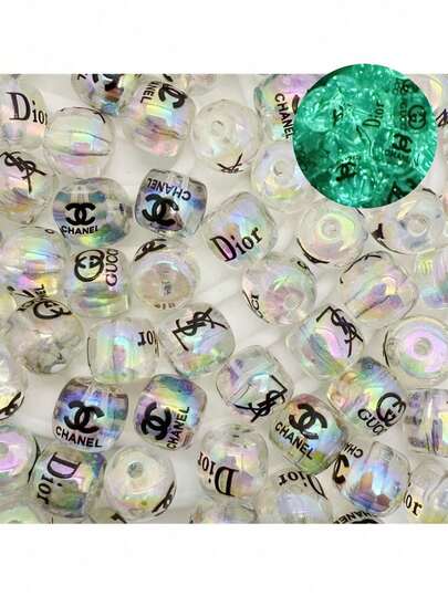 Transparent Cylinder Spacer Beads, DIY Jewelry Making Accessories, Suitable For Phone Straps, Keychains, Bracelets, Necklaces. Bulk Luminous Beads, Handmade Jewelry Design Craft Supplies, Ideal For DIY Projects, Handicrafts And Decorative Accessories.