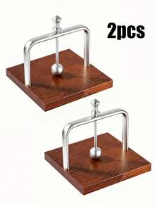 1/2pcs Luxury Wooden & Aluminum Tabletop Napkin Holder, With Spherical Counterweight, Cafe Style Paper Towel Box, Wooden Base, Suitable For Restaurant, Cafe Decor, Home Decoration, Durable, Rustic, Space-Saving - Multicolor - View 17