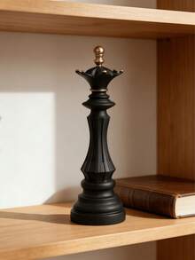 Elegant White Chess Queen Decorative Sculpture, Modern Minimalist Bookshelf Display, Fashionable Desktop Decor, Suitable For Living Room, Bedroom, Office, Art Statement Piece, Ideal For Chess Enthusiasts And Home Decor Lovers, High-Quality Accent For Modern Home Decor - A - View 8