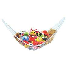 Enovoe Stuffed Animal Toy Hammock - Best For Keeping Rooms Clean Organized and Clutter-Free Comes with Bonus Free e-Book Toy Organizer Storage Net is Durable and Easy to Install - Blanco - Ver 2