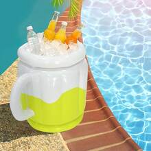 1pc Inflatable PVC Beer Shaped Decoration, Suitable For Summer Splash And Tropical Atmosphere, Pool Party, Holiday Decor And Events, No Electricity Required, Pool Inflatable, Beach Essentials, Pool Float - Multicolor - View 10