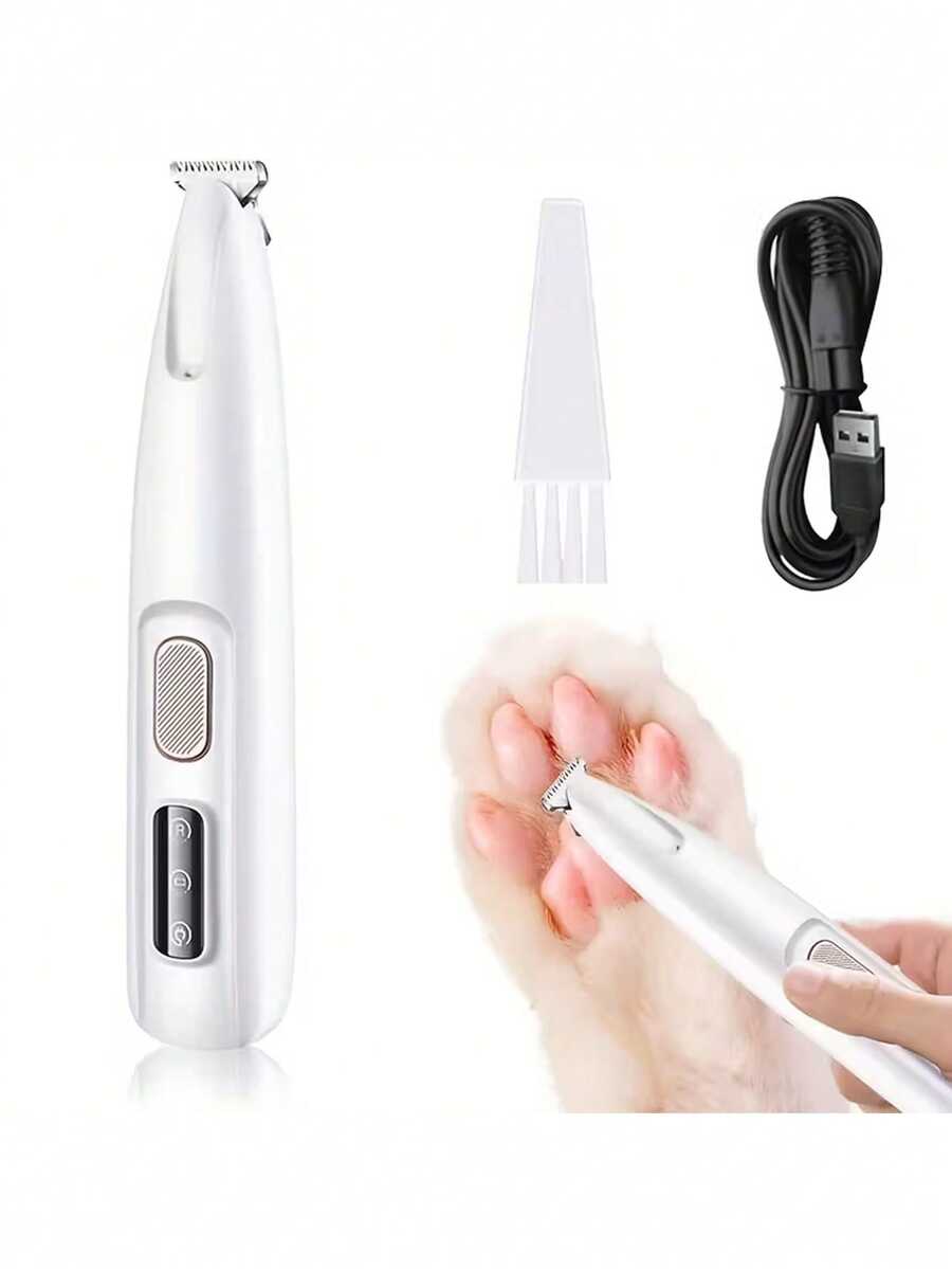 Pet Grooming Clipper With LED Lighting, Low Noise, USB/Battery Powered
